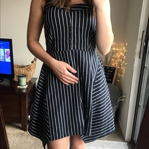 Navy Striped Dress